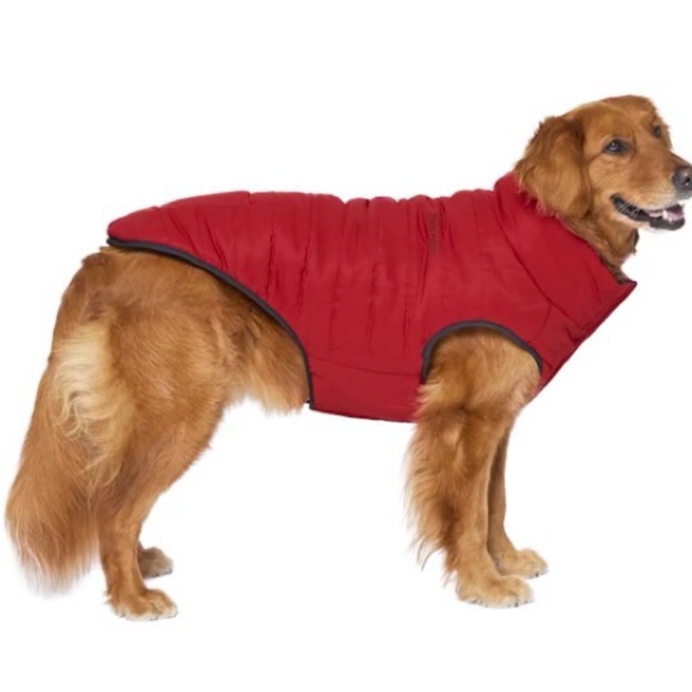 Canada Pooch Reversible Puffer Dog Vest, 12, X- Small, Red/Black